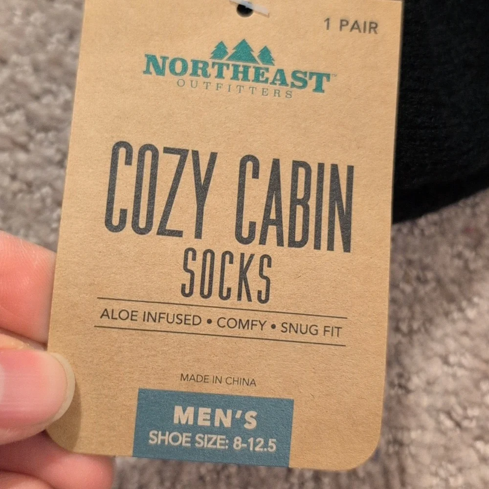 Cozy Cabin Men's Bear Print Slippers Size 8-12.5 NWT